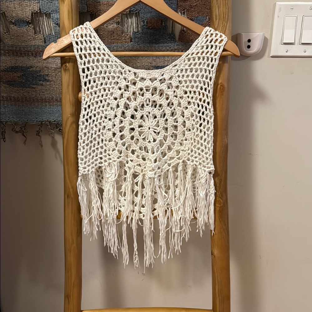 Crochet Fringe Crop Top